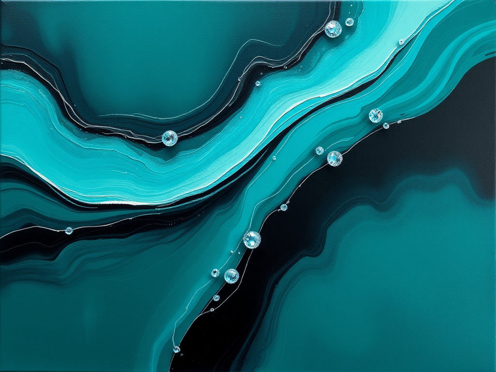 Stunning Ultraminimalist Teal Duchess in Contrasting Oil