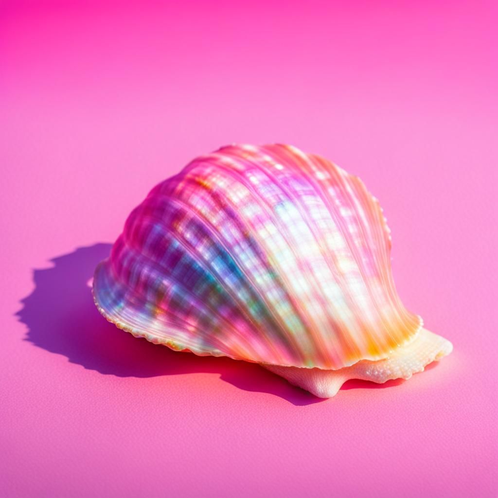 Iridescent Seashell in Divine Light