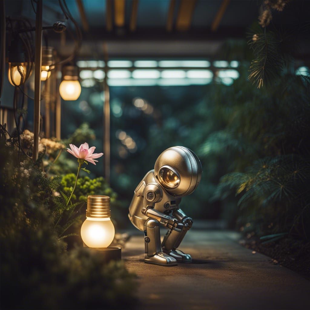 Marvin Cares: Android Greenhouse at Golden Hour