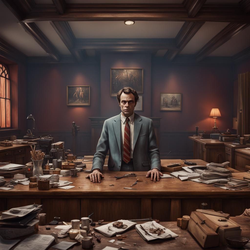 Detailed Matte Painting of a Man in Deep Color