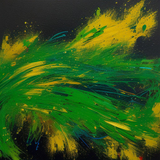 Vibrant Abstract Expressionism in Earthy Tones