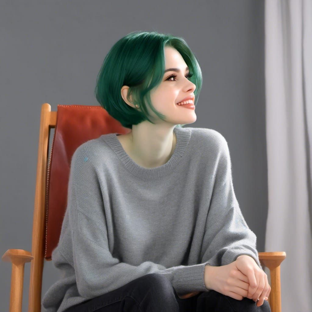 4d art, head and shoulders portrait of <lora:Sapho:1.0> sitt...