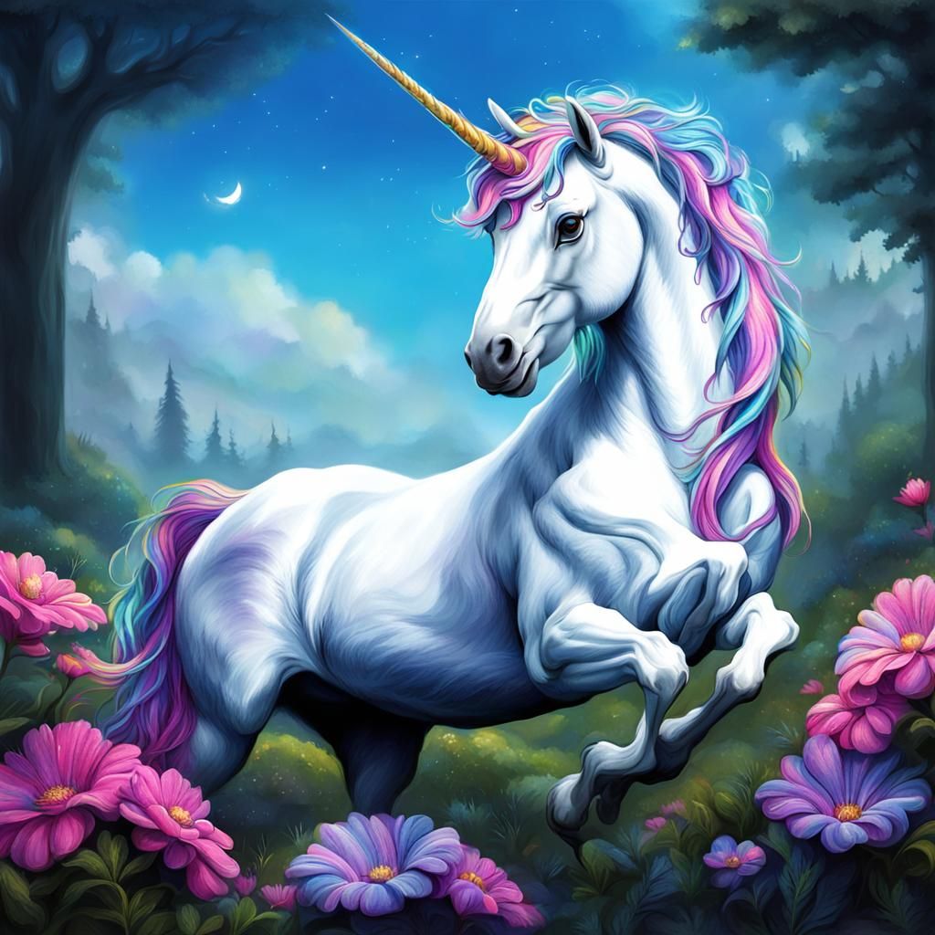 Majestic Unicorn Image Generated by AI