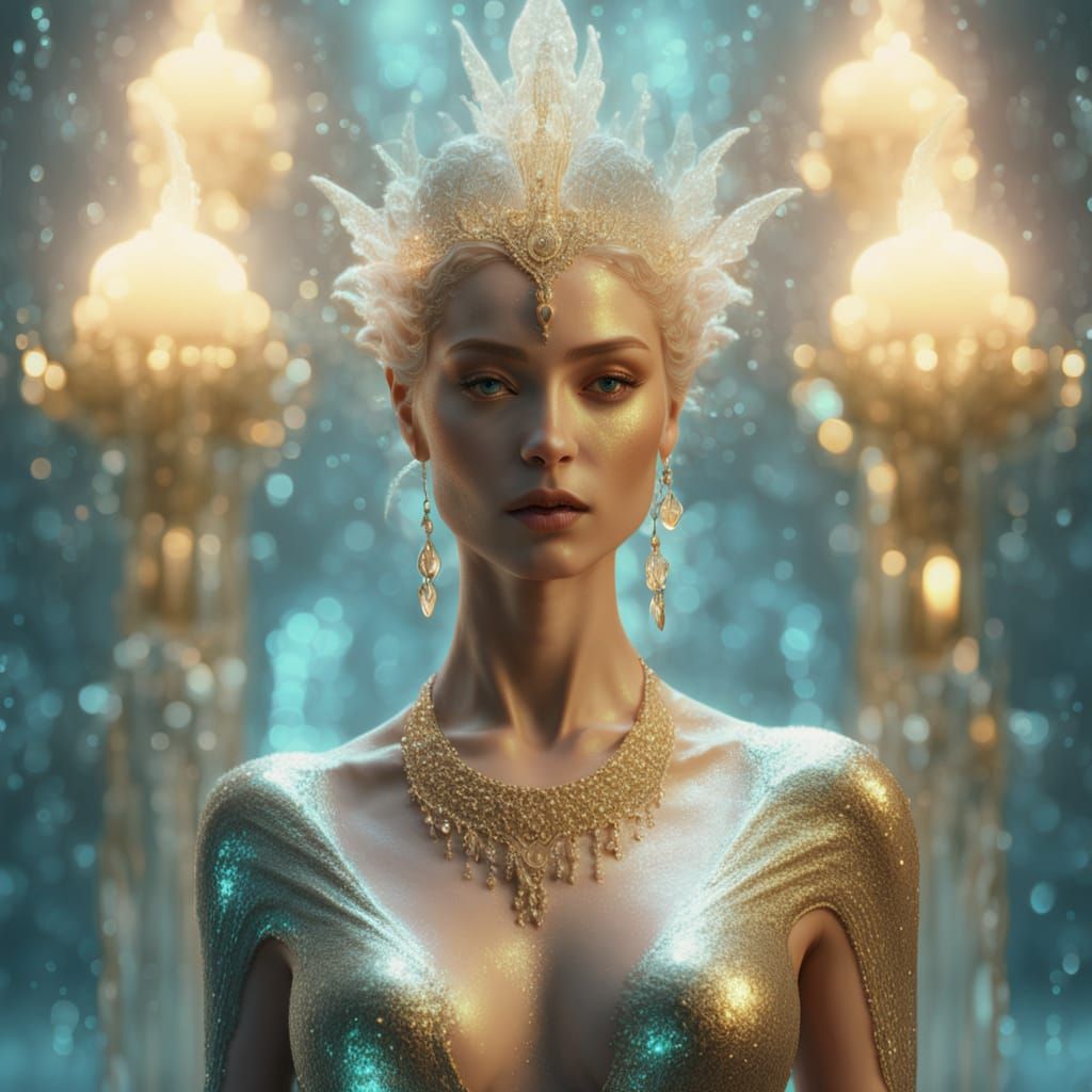 Ethereal Water Goddess in Dreamlike Digital Art