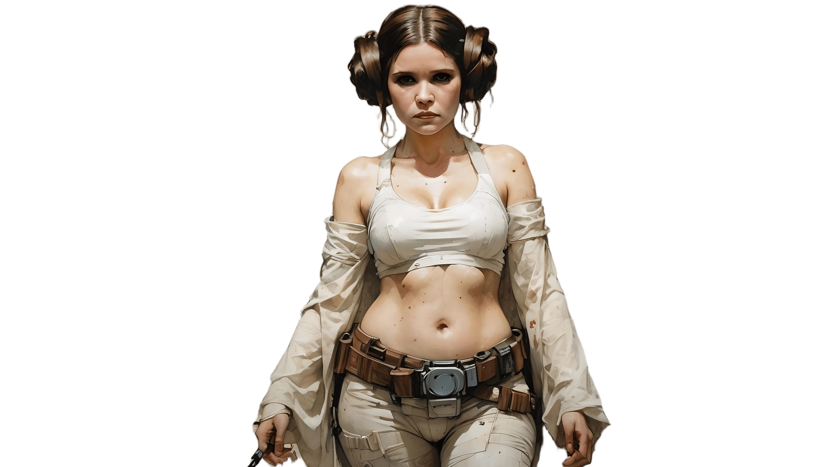 Surreal Princess Leia in a Cyberpunk Aesthetic