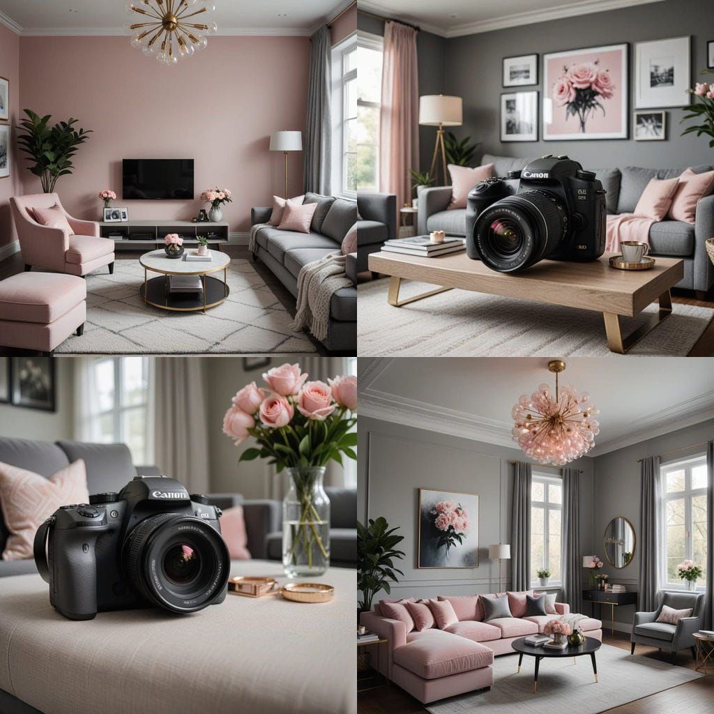 Elegant Pink and Gray Living Room Ideas in Modern Chic Style