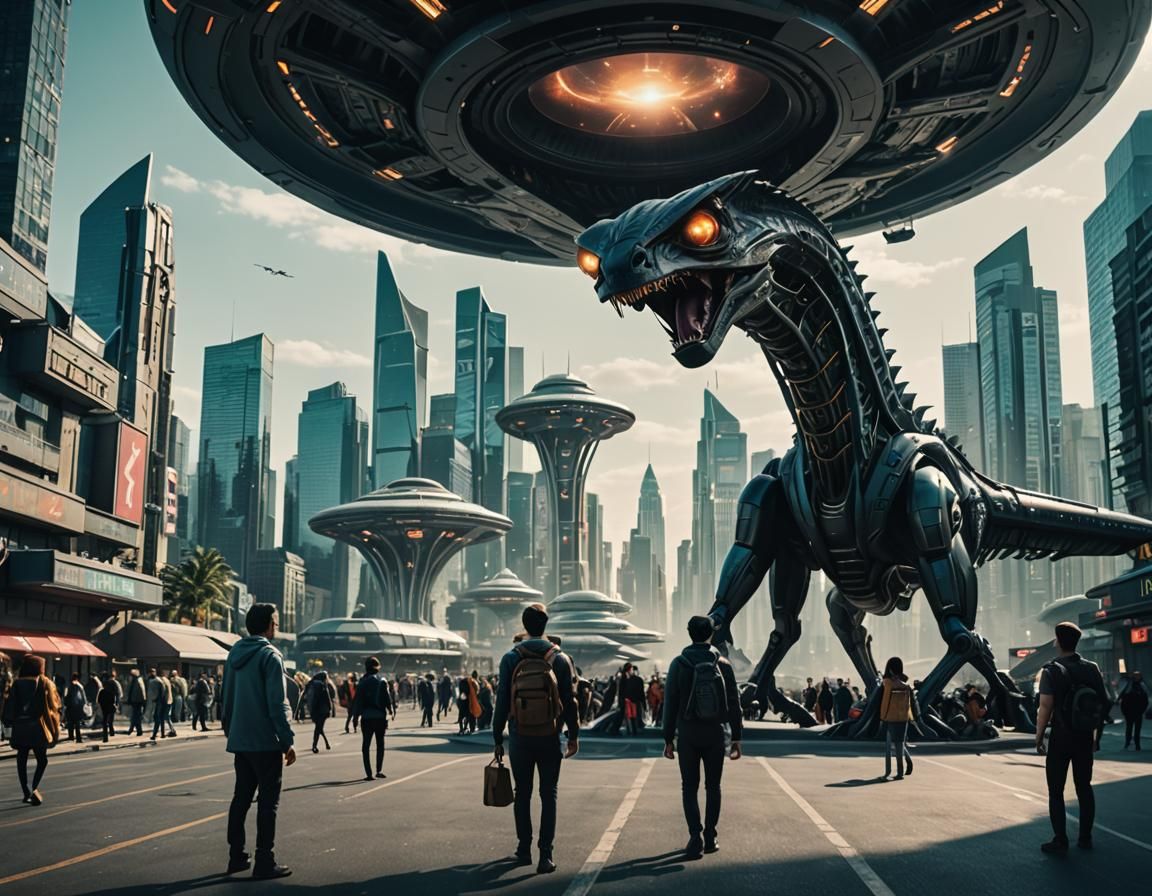Extraterrestrial Invasion: Alien Tech Cityscapes