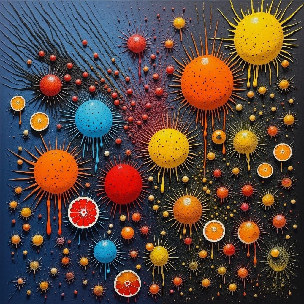 Blood Orange Still Life in Hyper-Realism Style