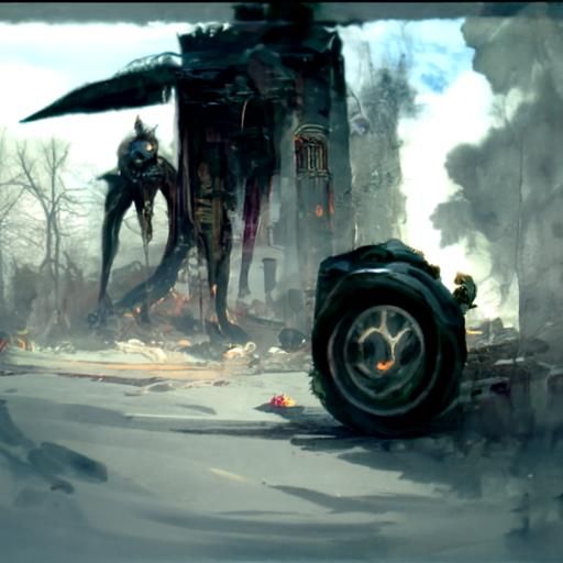 Sinister Bomb Car Art