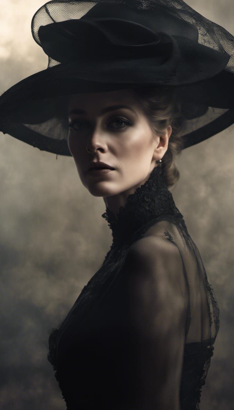 Edwardian Woman in Mourning: CGI Fine Art