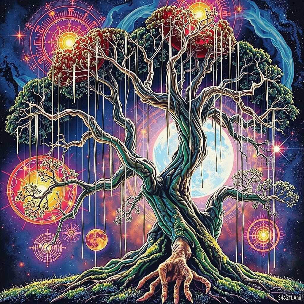 Cosmic Tree Radiates Infinite Light and Energy
