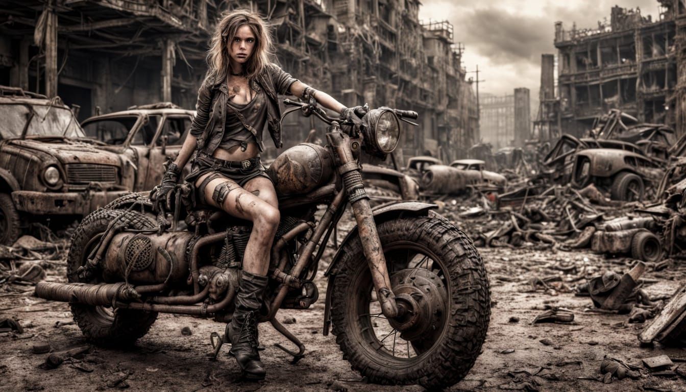 Post Apocalyptic Chic in Hyper Realistic Style
