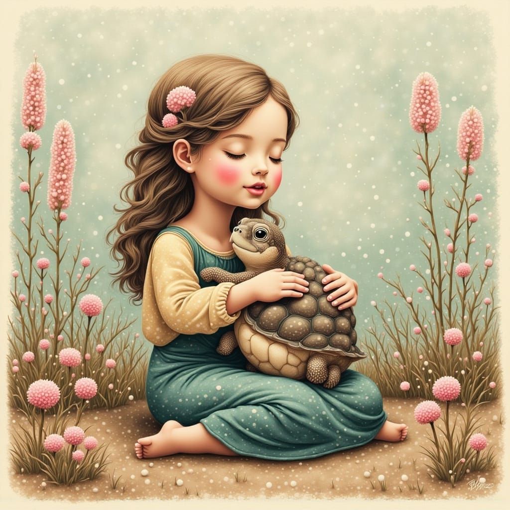 Mama Turtle's Lullaby: Precious Moments Style