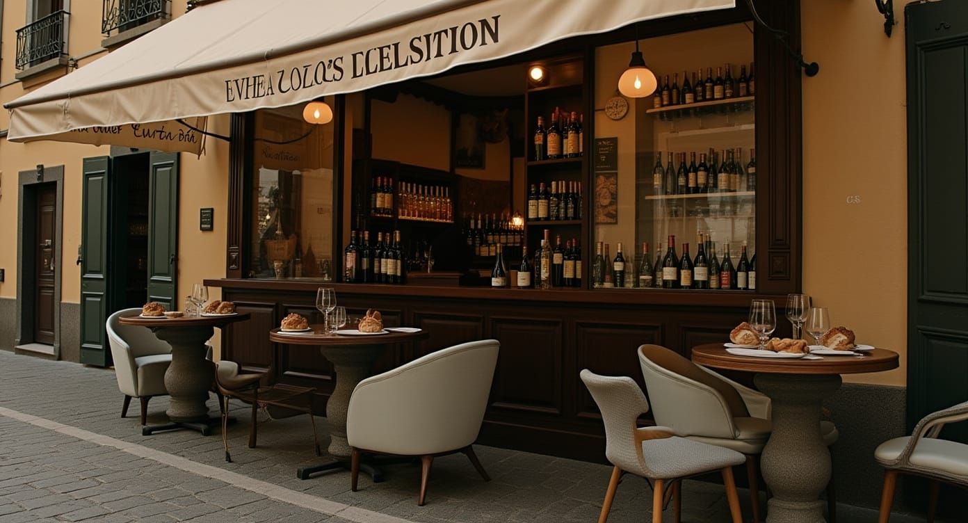 Charming Italian Wine Shop with Nostalgic Warmth