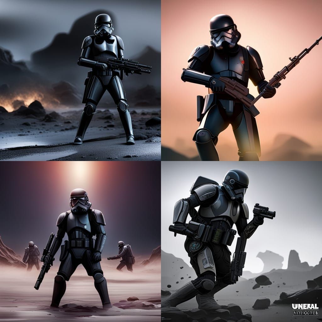 Detailed Death Trooper Matte Painting