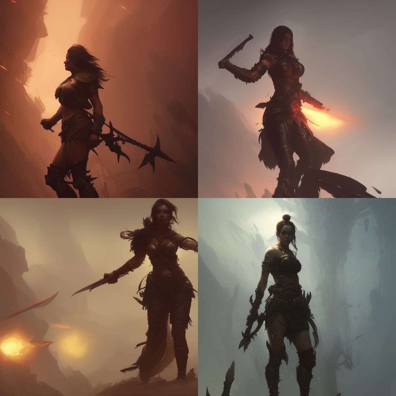 Fantasy Female Warrior Concept Art in 8K