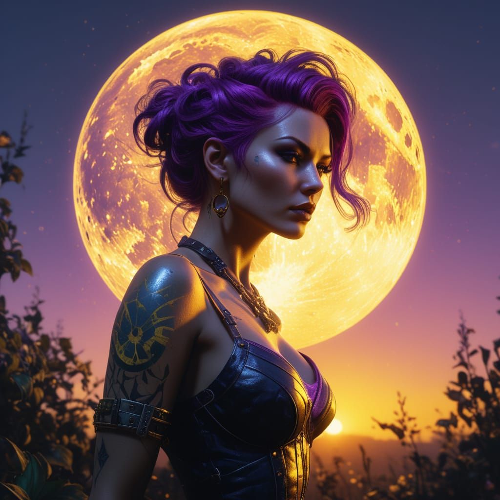 Spring Equinox Pin-Up Girl in Vibrant Colors