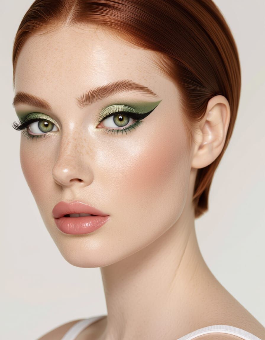 Irish Woman's Glamorous Headshot in Studio Lighting