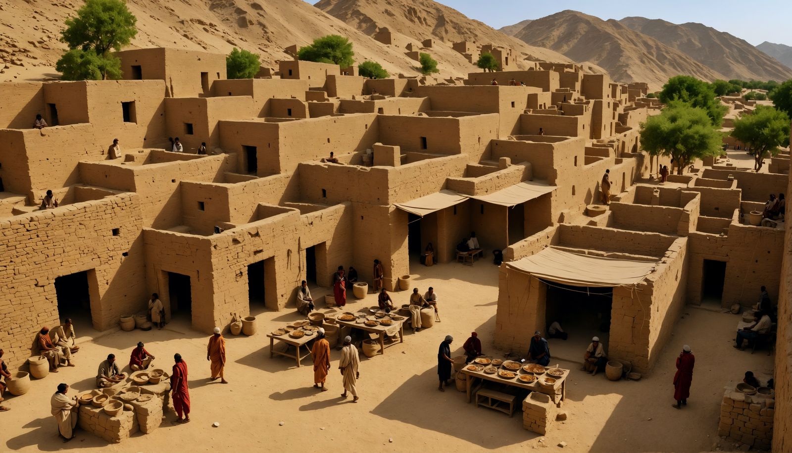 Lively Harappan Village in Indus Valley, 8K