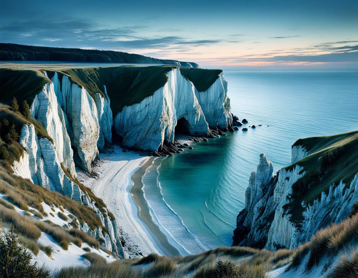 Chalk Coast of Rügen in Soft Light