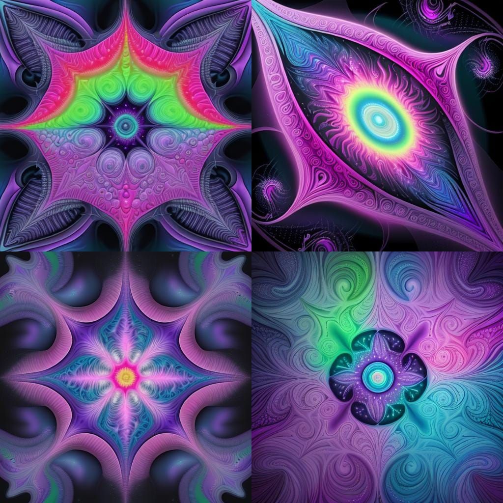 Fluorescent Dream: Purple Cosmos in Hyperdetailed Style