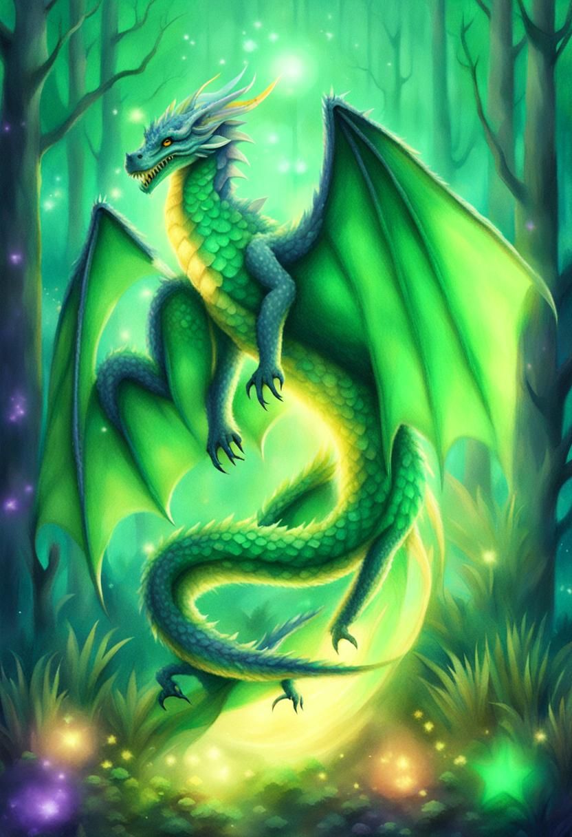 Gray Dragon with Bandage in Whimsical Fantasy Art