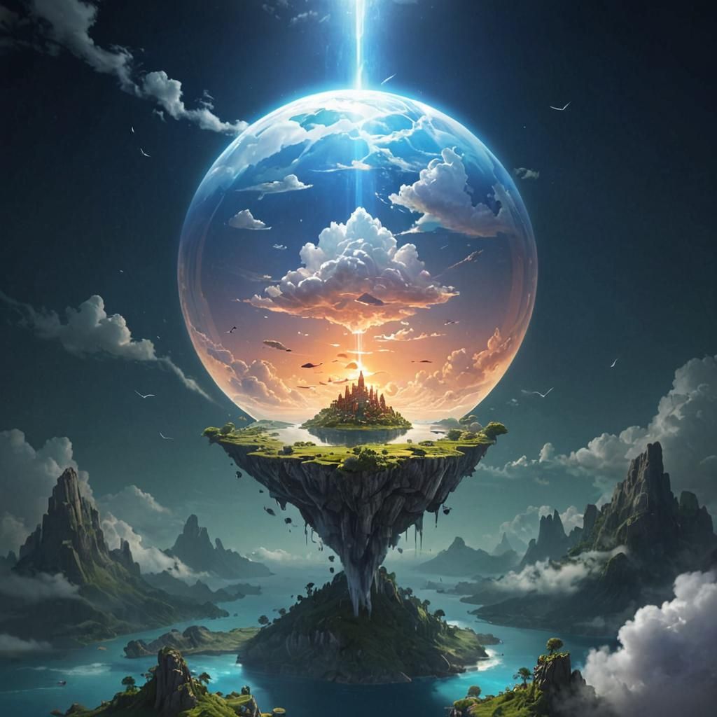 Island in the Sky, Surrounded by Clouds