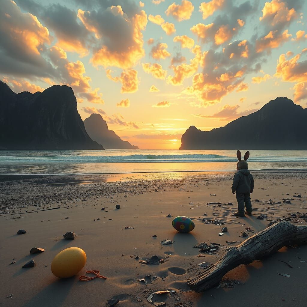 Easter Egg Standoff on a Post-Apocalyptic Beach