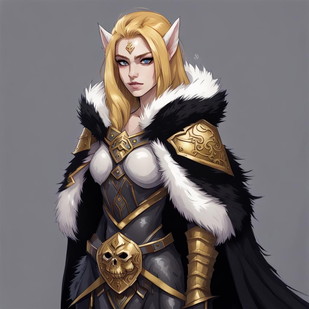 Elven Warrior Princess in Skull Armor