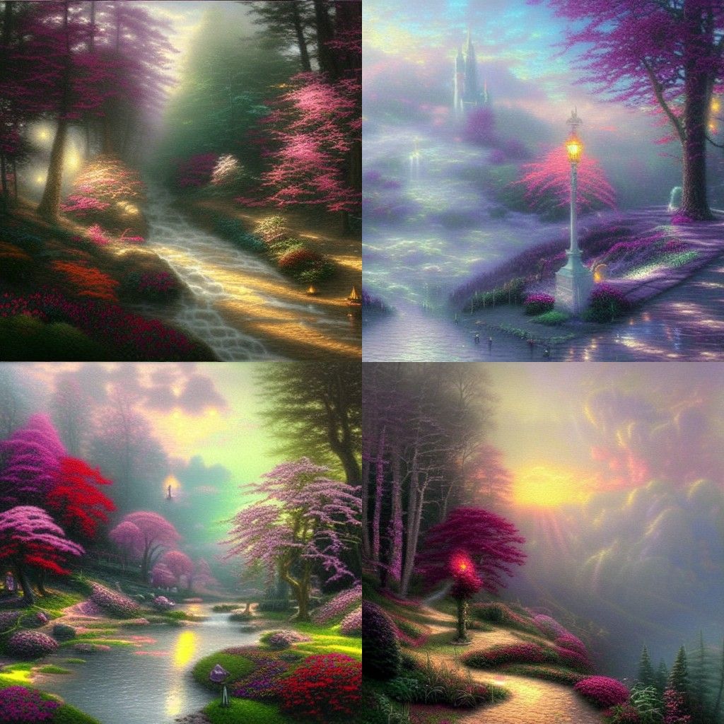 Ethereal Fantasy Landscape in Mist