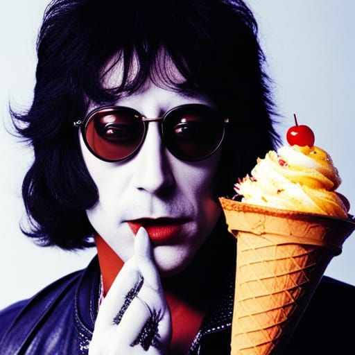 Peter Criss Enjoys Ice Cream