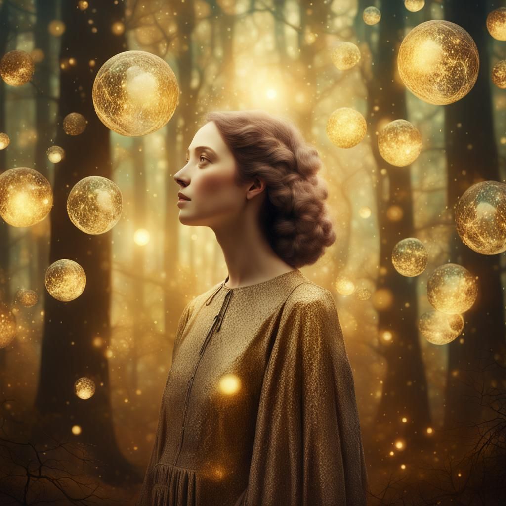 Ethereal Forest Dreamscape with Ancestral Spirits