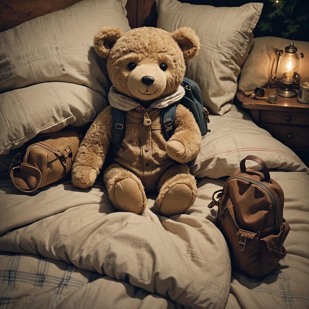 Teddy Bear's Bedtime Adventure in Vintage Style