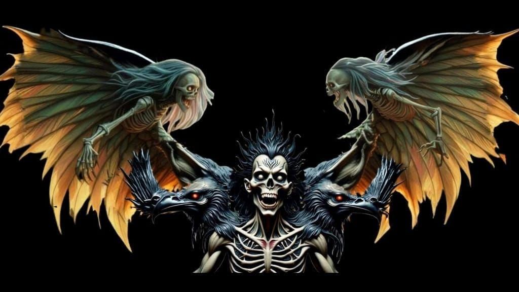 Demonic Raven Fused With Wailing Undead Beings