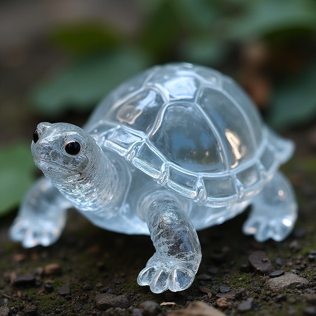 Crystal Turtle in Elegant Mineral Form