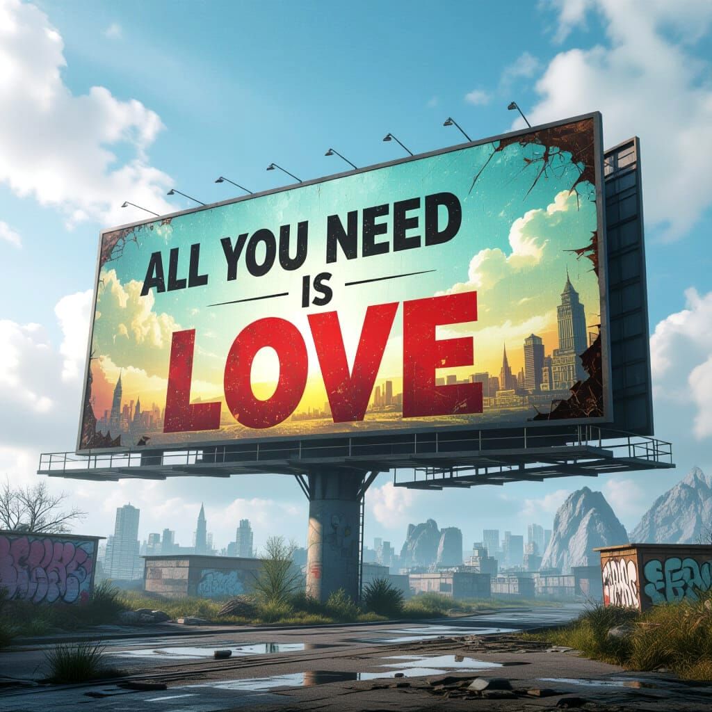 Post-Apocalyptic Wonderland with "ALL YOU NEED IS LOVE"