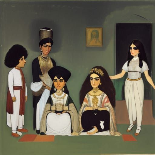 Big-Endians vs Little-Endians in Style of Modigliani and Goy...