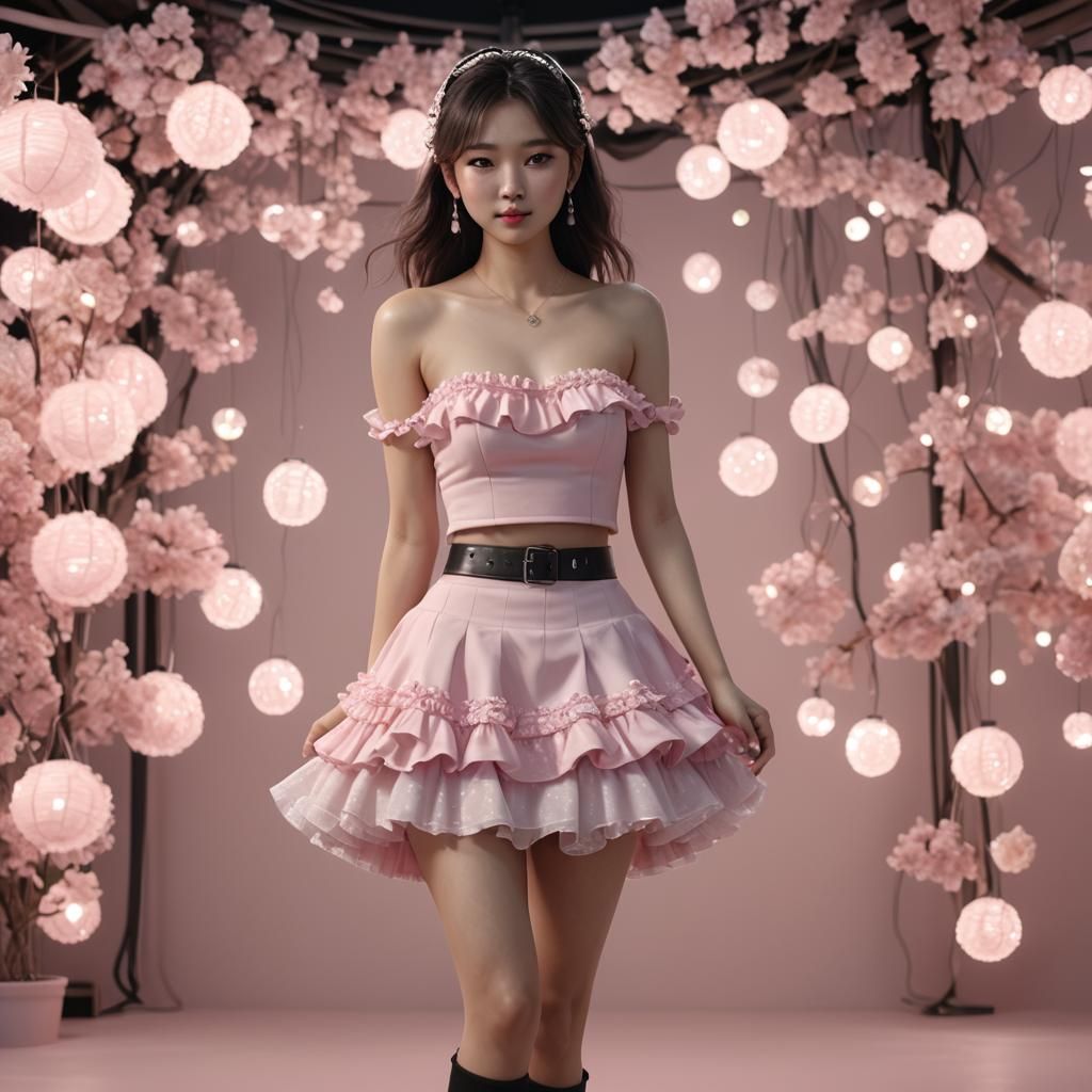 Korean Girl in Pink Outfit, Ultra HD Realism