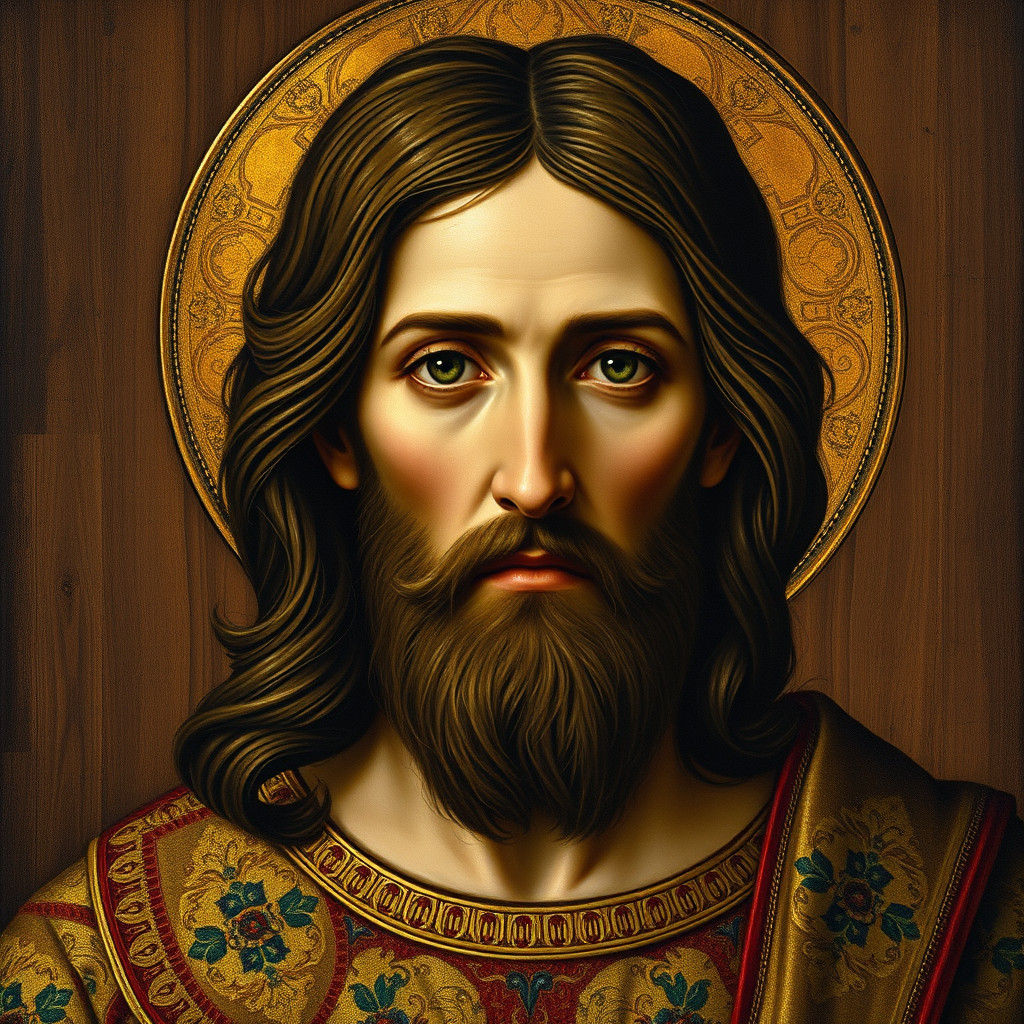 Christ Pantocrator in the style of Albrecht Dürer