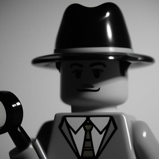 1920s Detective Reimagined in Lego Style