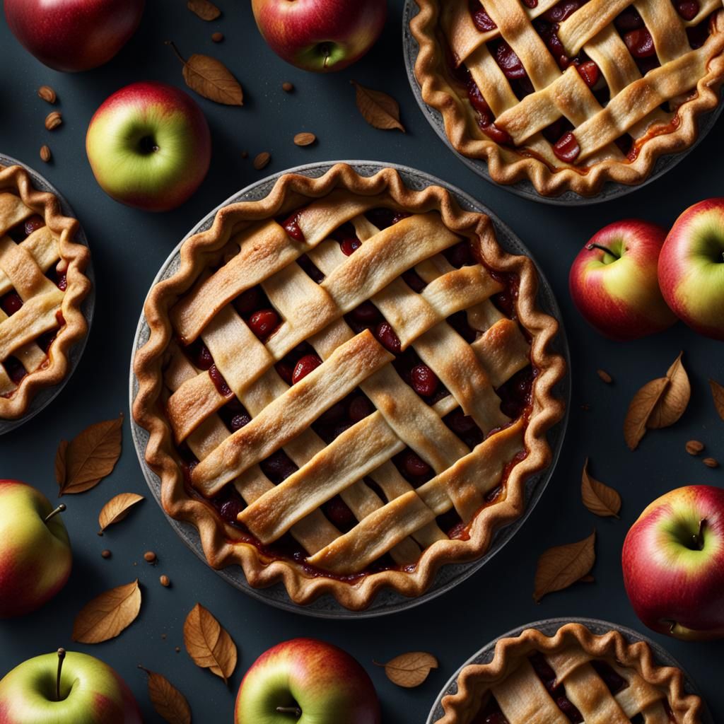 Delicious Apple Pie in Detailed Matte Painting