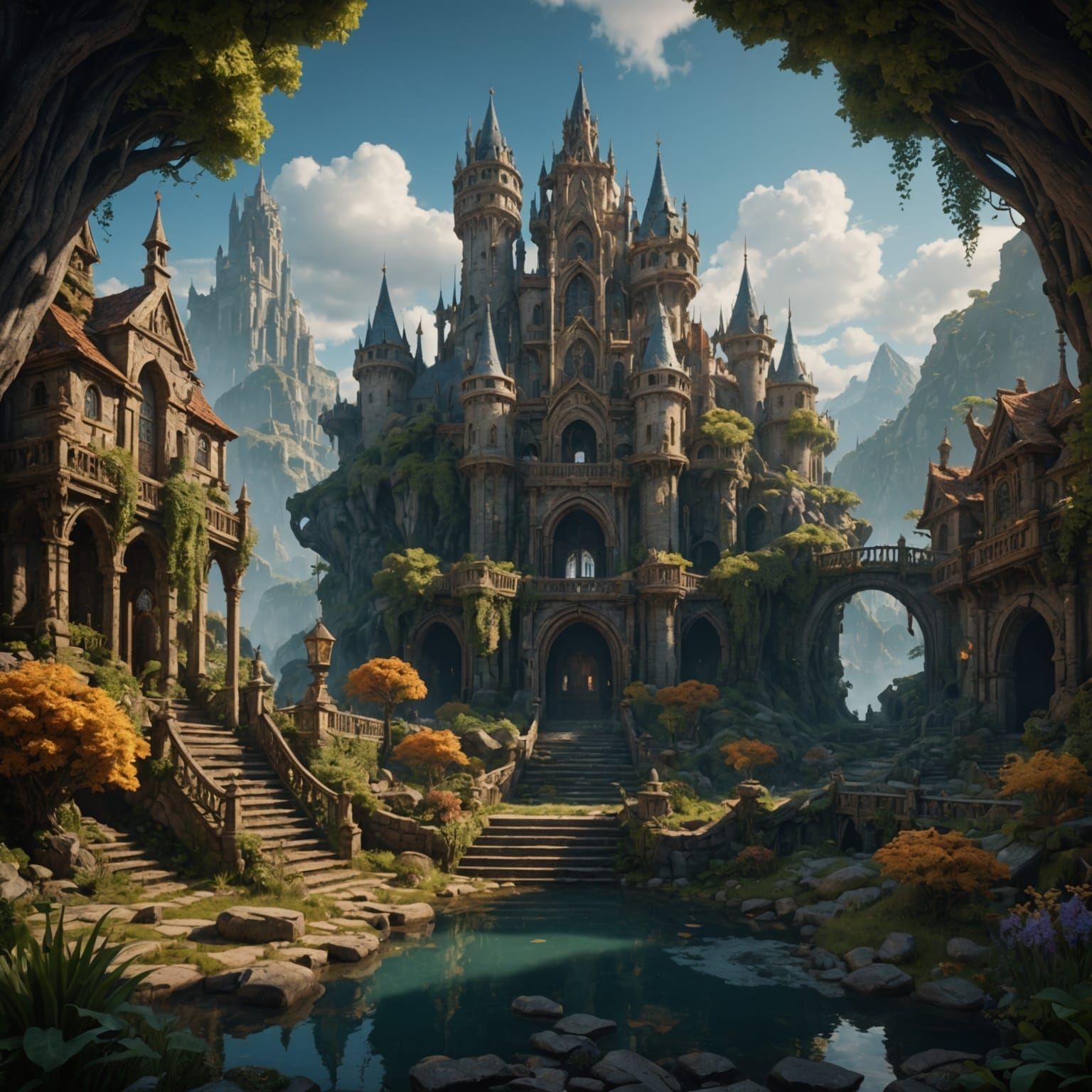 Detailed Matte Painting of a Fat Man