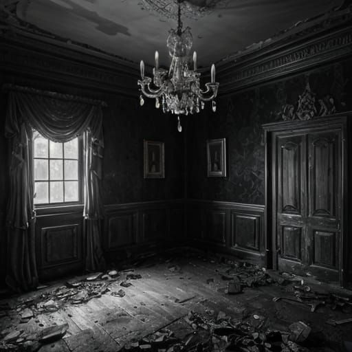 Dark and Gritty Haunted House Interior
