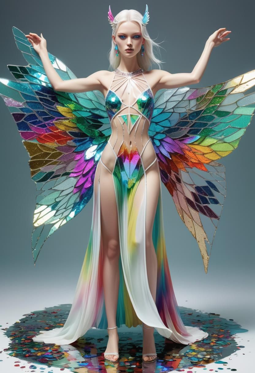 Model in Glass Swimsuit: Fantastical Concept Art