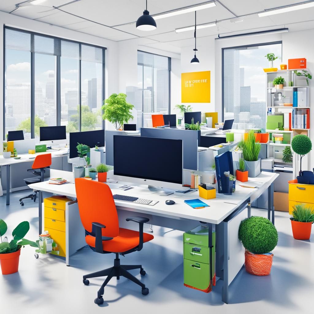 Energetic and Fresh: A Happy Office Scene