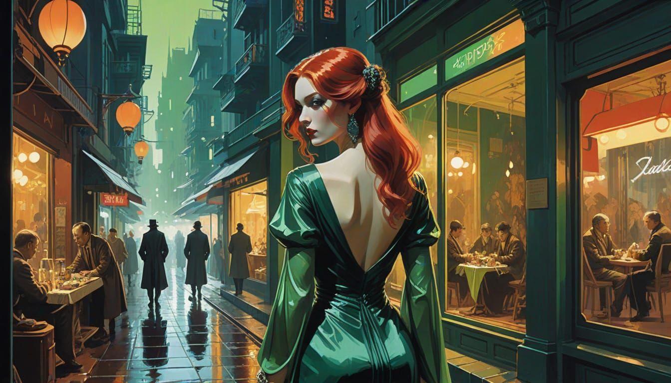 Breathtaking Vampire Portrait in Cyberpunk Night City