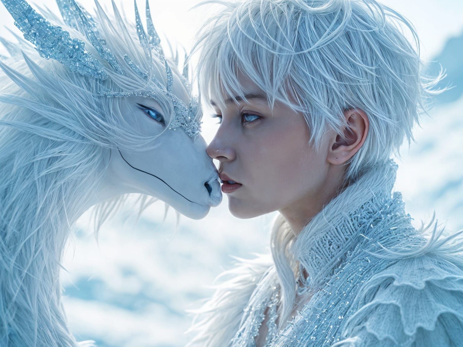 Icy Blue Gaze of the Ice Dragon