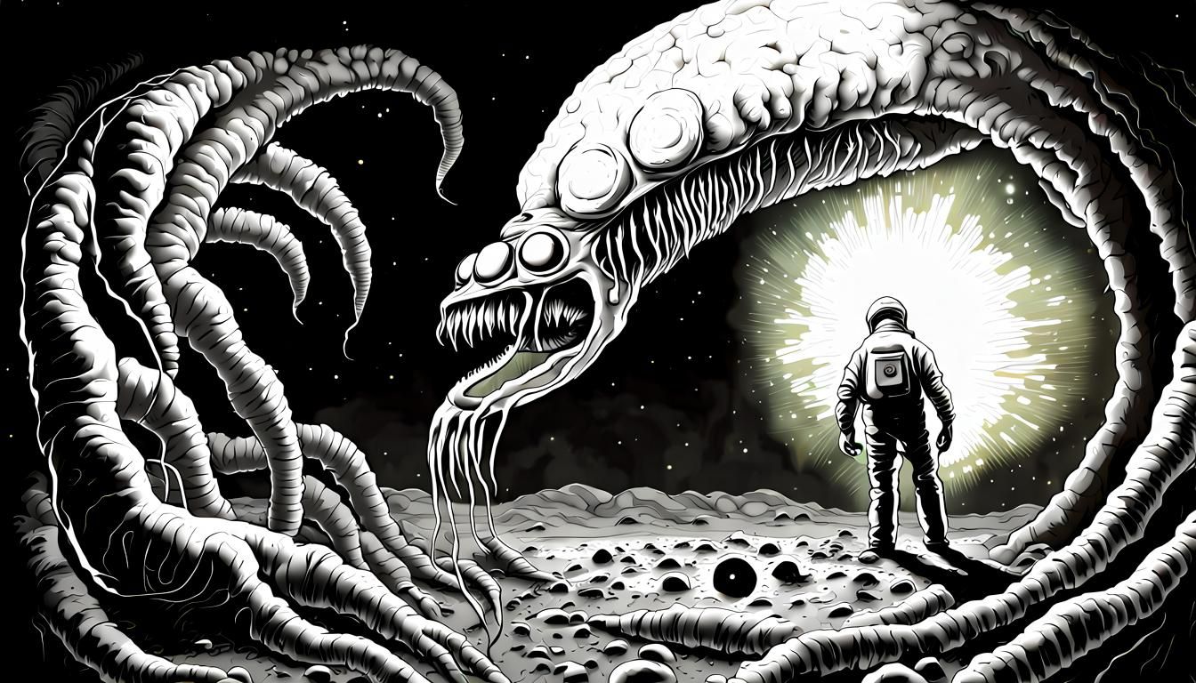 Evil Alien Brain Parasite on the Moon