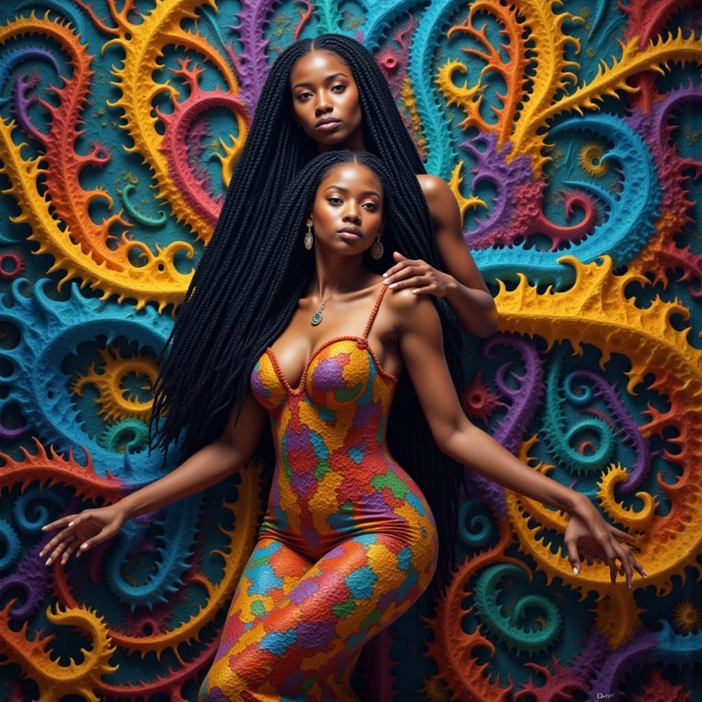 Ethereal Goddess in Vibrant Dreamworld