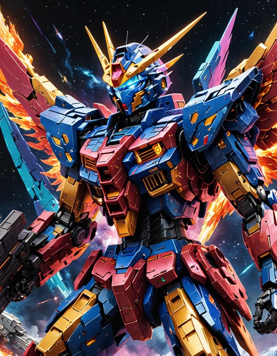 Vibrant Cosmic Gundam Phoenix Fusion